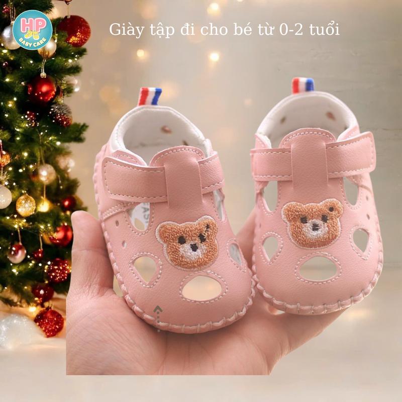 Giày rọ tập đi cho bé trai bé gái 0 - 2 tuổi thời trang dễ thương da mềm êm chân chống trượt giày sandal cho bé trai Dép Sandal Cao Su trẻ dép bánh mì cho bé 1 tuổi voi kẹp Kem khổng lông capy . body oc vơ baby three định tet búp sục quanao tresosinh bet