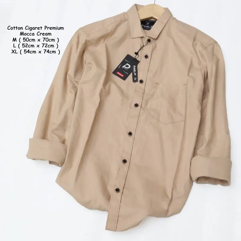 kemeja polos panjang pria model slimfit M L XL Baju Formal 4