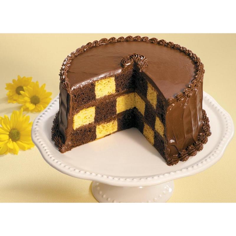 TikTok Shop Round Checkerboard Cake Pan Set 4 Steel