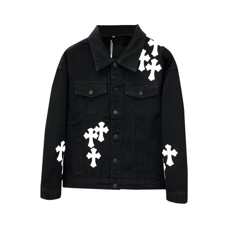 Áo Khoác Denim Chéo, Phong Cách Mỹ Mùa Thu, Ins Hợp Xu hướng, Phong Cách Hồng Kông, Unisex, Áo Khoác Cổ Điển Rung Cảm Đường Phố Cao Cấp, Thích Hợp Cho Các Cặp Đôi, 1 / 2áo 1