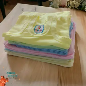 1 lusin 12 - 6pcs singlet kaos dalam bayi & anak 0-10 tahun Cewek Cowok hijau Biru Kuning  Putih Unisex