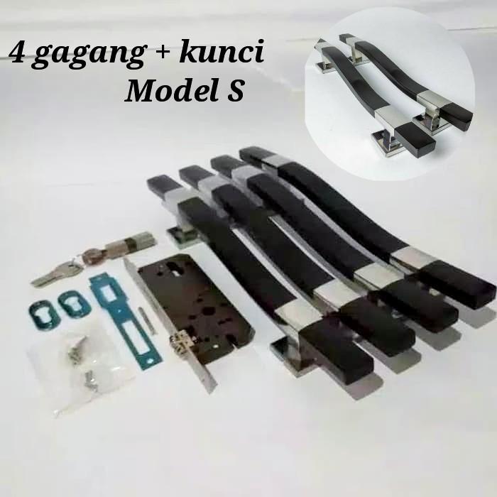 Product Introduction of Fullset Gagang Pintu Rumah UNGU 45cm 33cm / Handle pintu rumah stainless Anti Karat 3