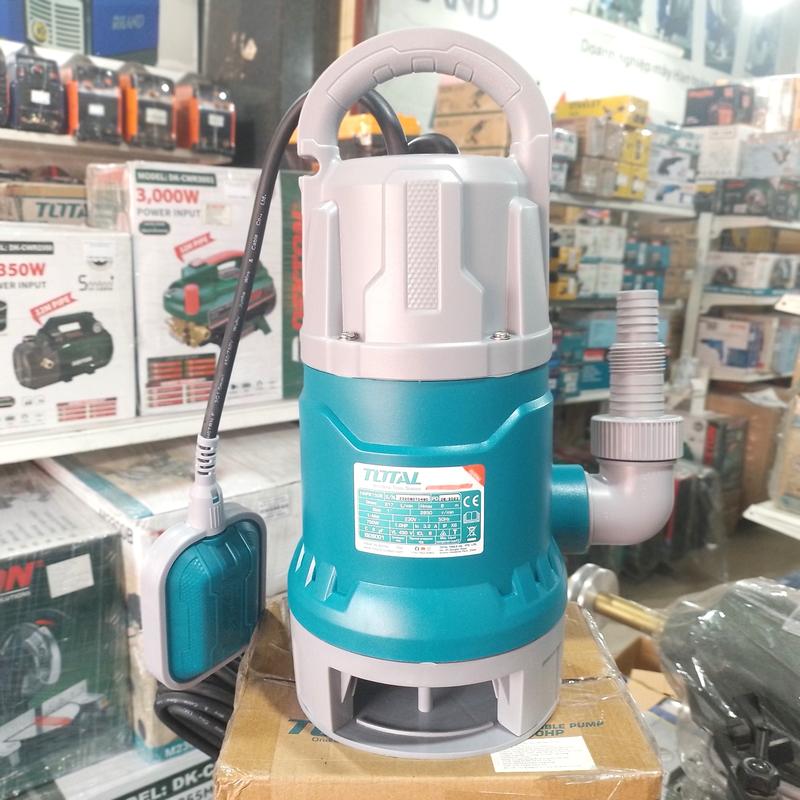  Máy bơm chìm nước thải 750W  1HP  điện 220V TOTAL - TWP87506 motor dây đồng máy chính hãng được Cty TPC phân phối 