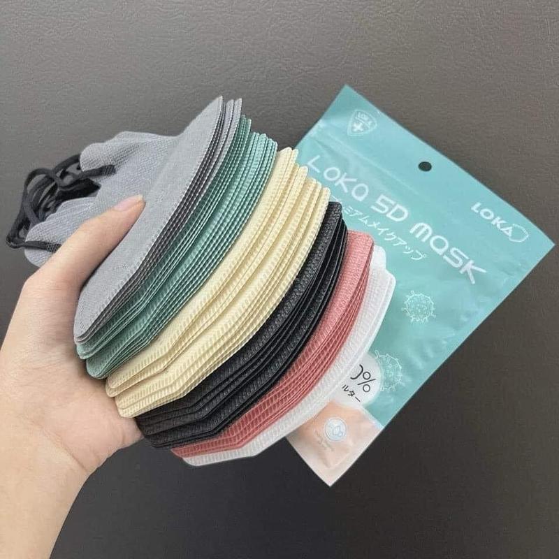 [MỎNG NHẸ] 100 CÁI KHẨU TRANG 5D LOKA 3 LỚP DƯỚI 60KG  Phụ Kiện Nhung đơn giản việt nam  Accessories Cao Su