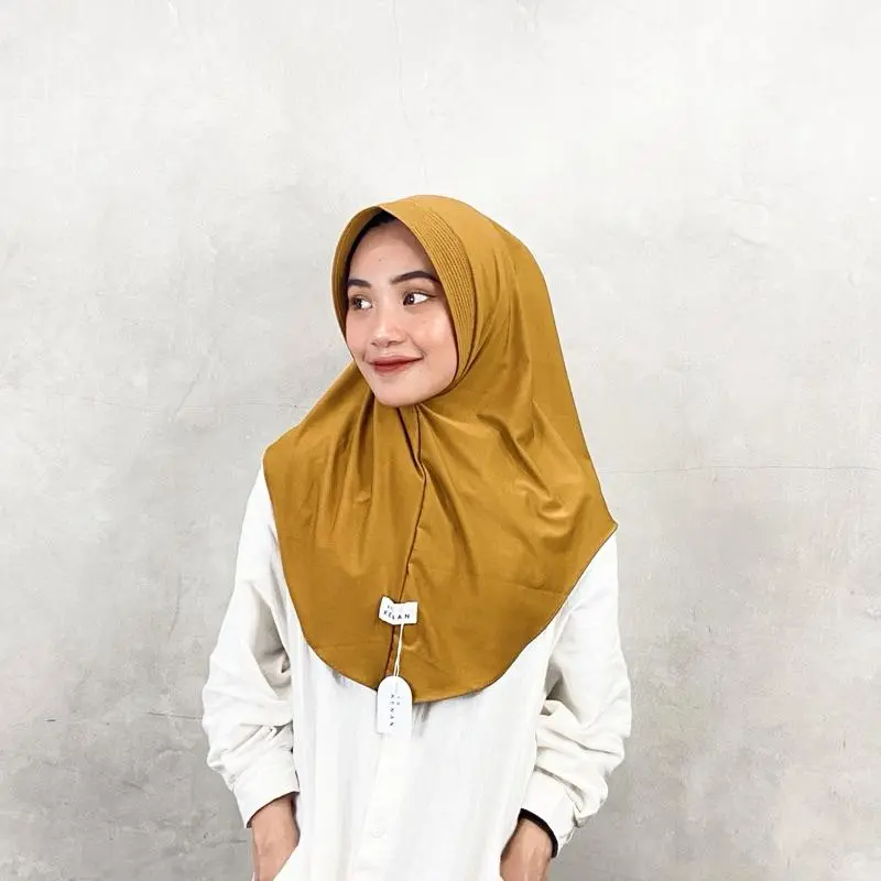by KENAN Hijab Bergo Kenan size M matt Jersey Busa Casual Instan Kerudung Nyaman Simple    Soft Pad Panjang Muslim Tebal Cantik Syari Sporty Hitam Navy Khimar Variasi 8