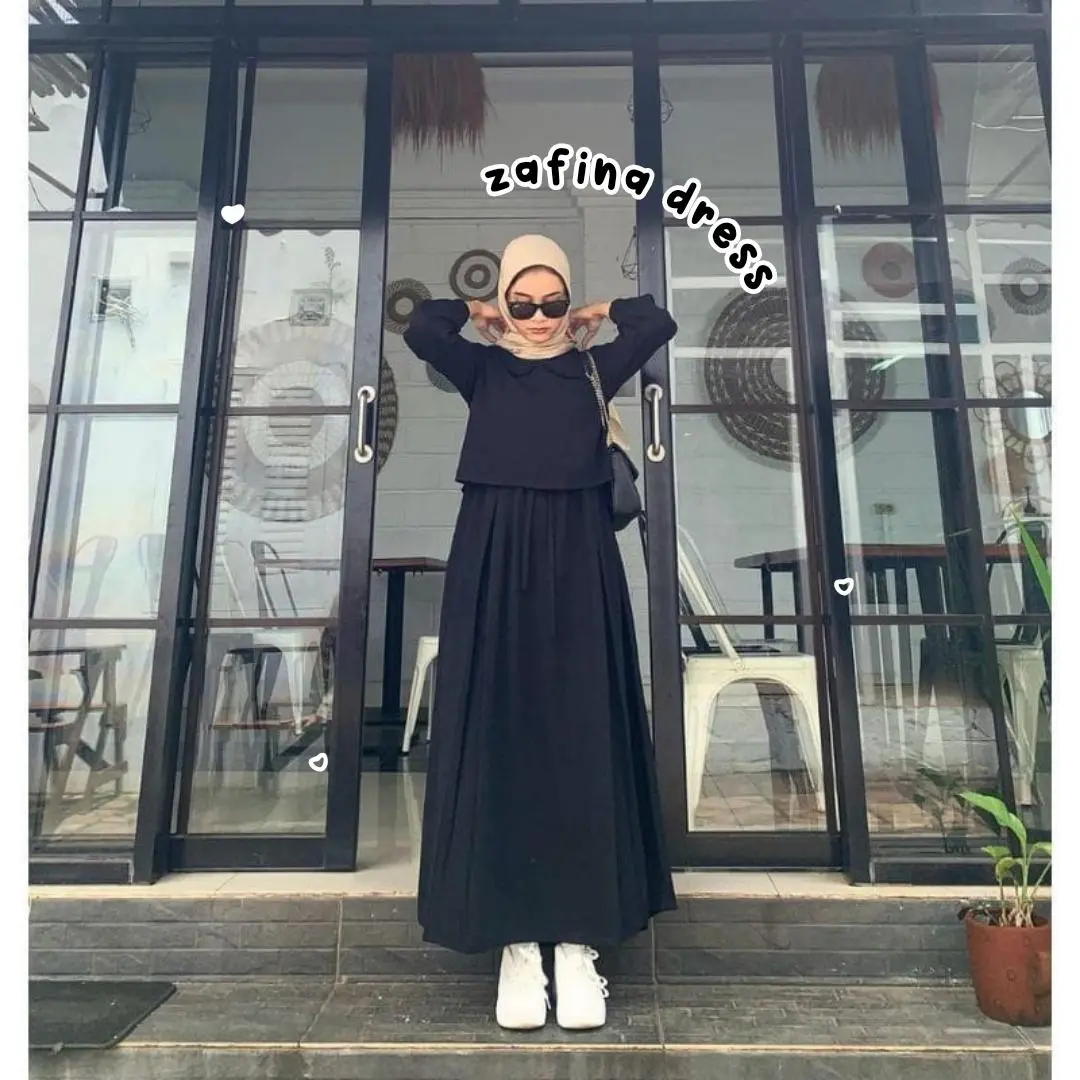 ZAFINA DRESS gamis niami crinkle airflow size S M L XL gamis dress kondangan