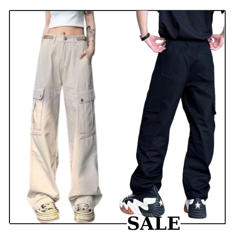 Zoozoo - Quần kaki nam Nữ túi hộp PIPI hàng thiết kế có nút gài chỉnh eo Đen Xám