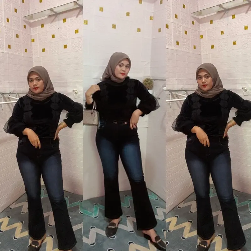 SNAB - Celana jeans cutbray kancing 2 jumbo 8
