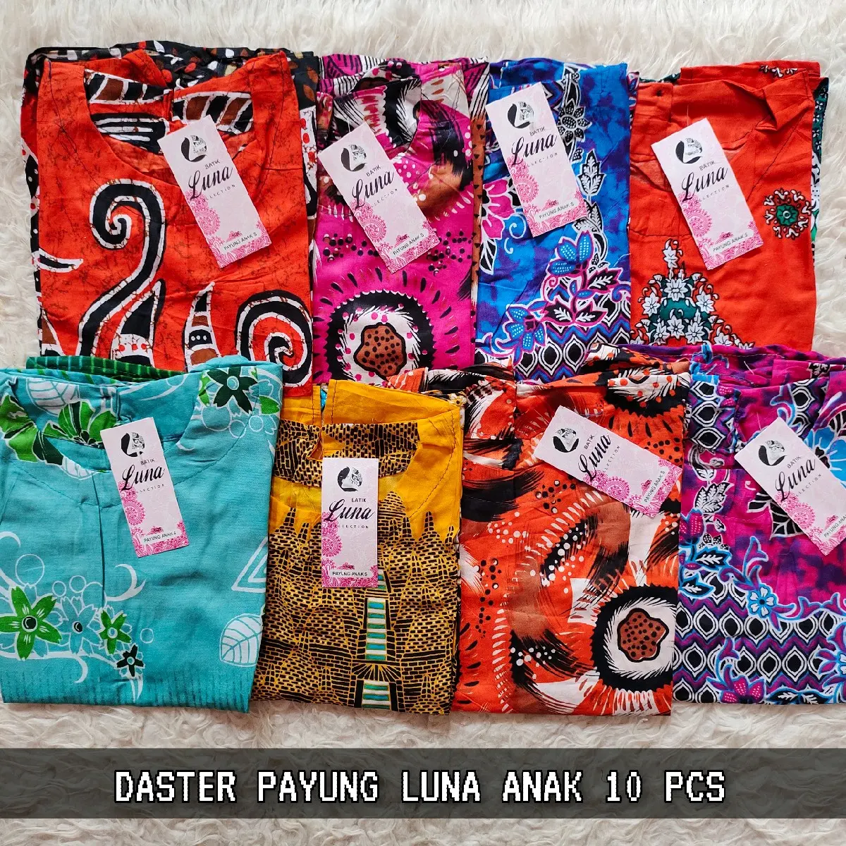 10 PCS DASTER PAYUNG ANAK LUNA Motif