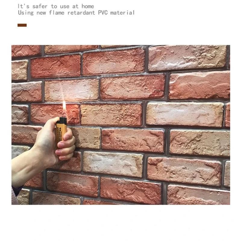 Product Introduction of Moisture-proof Multi-Style Lifelike Waterproof DIY Wallboard Renovation Bedroom Dormitory Brick Design Wall Decal For Wall Decoration Background Wallpaper 3D Wallpaper 10