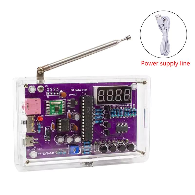 Bộ điện tử đài FM tự làm tần số Có Thể Điều Chỉnh 87 108MHz màn hình kỹ thuật…