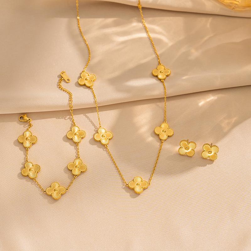  Bộ Vòng Cổ Vòng Tay Và Bông Tai Nữ Thời Trang Được Làm Bằng Thép Titan Không Phai Màu Không Gây Dị Ứng Không Bị Phai Màu Thích Hợp Làm Quà Tặng Cho Bạn Gái Bạn Thân Mẹ Vợ Lý Tưởng Cho Sinh Nhật 