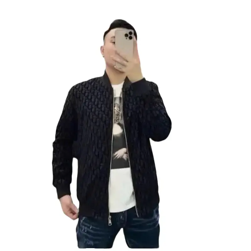 Áo gió nhung chít tan đì ô hàng 2 lớp lót lụa Unisex Menswear Nam Nữ Jacket  Kem