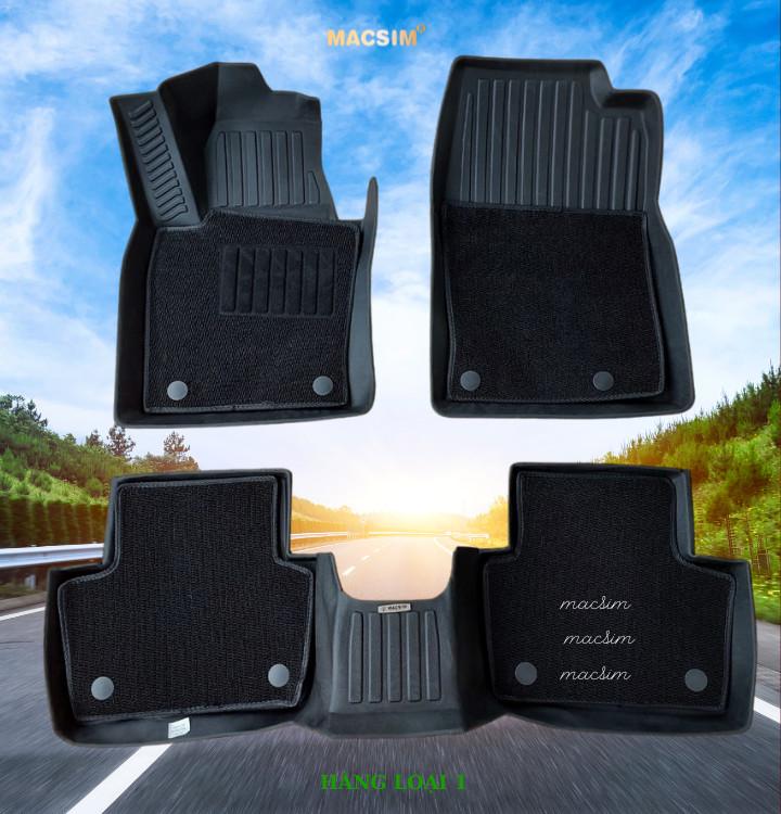 Thảm lót sàn ô tô 2 lớp cao cấp dành cho xe Mazda 3 2019+ (sd) nhãn hiệu Macsim chất liệu TPE màu đen