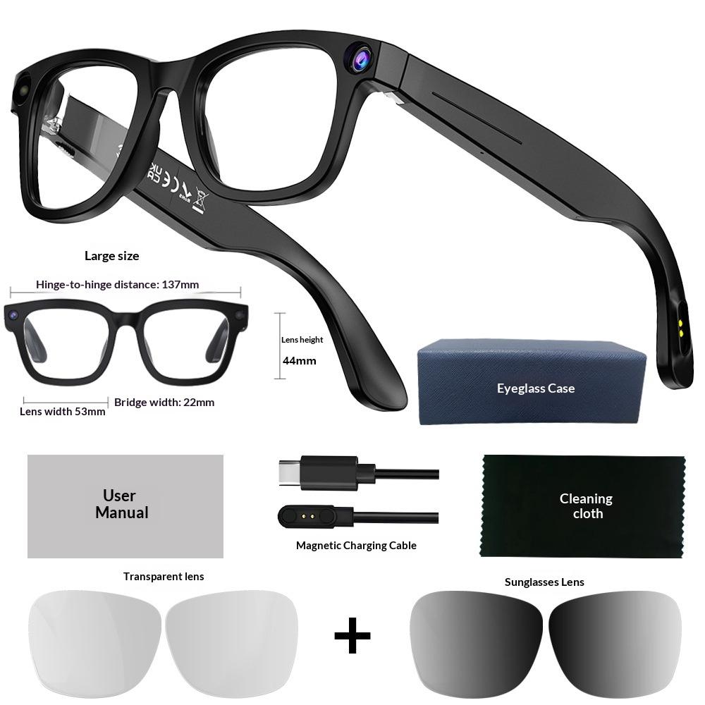 AI Smart Glasses 800W Pixel 2K HD Camera Video Sunglasses AI ChatGPT Intelligent Recognition Recording Translation Call glasses