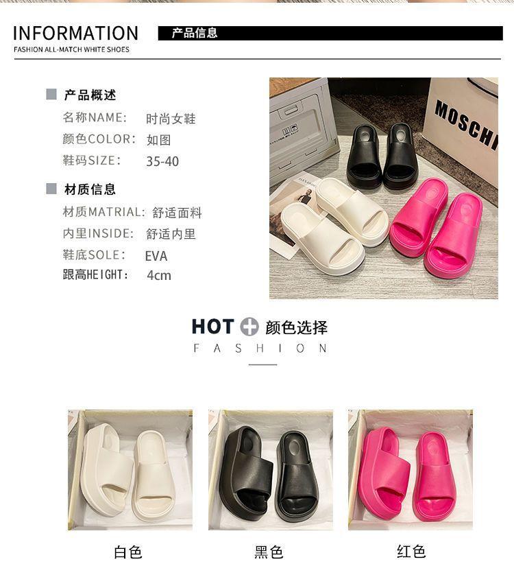 Product Introduction of Áo Đi Bên Ngoài Nam, Không Trơn Trượt, Dép Xăng Đan Tăng Dễ Phối Đồ Thời Trang Mới Mùa Hè Cho Nữ, Chất Liệu Eva, Khử Mùi, Thích Hợp Cho Nữ Đế Bằng Slipper DéP Quai Ngang Đồng Dép Lê 14
