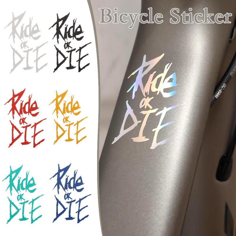 Bike Frame Sticker Ride Or Die Top Tube Sticker Decorative Bicycle ...