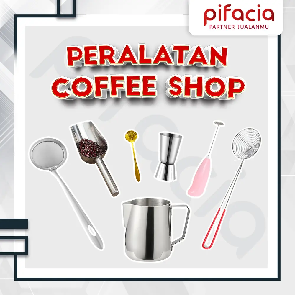 PIFACIA Peralatan Minuman Coffee Shop Barista Gelas Pitcher Serok Es Bartender Serbaguna