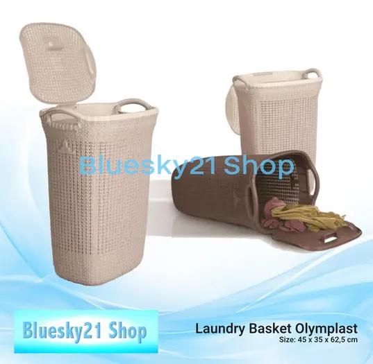 GRATIS ONGKIR! KERANJANG BAJU OLYMPLAST / LAUNDRY BASKET OLYMPLAST OLB OLYMPLAST Pakaian Plastik  Cream