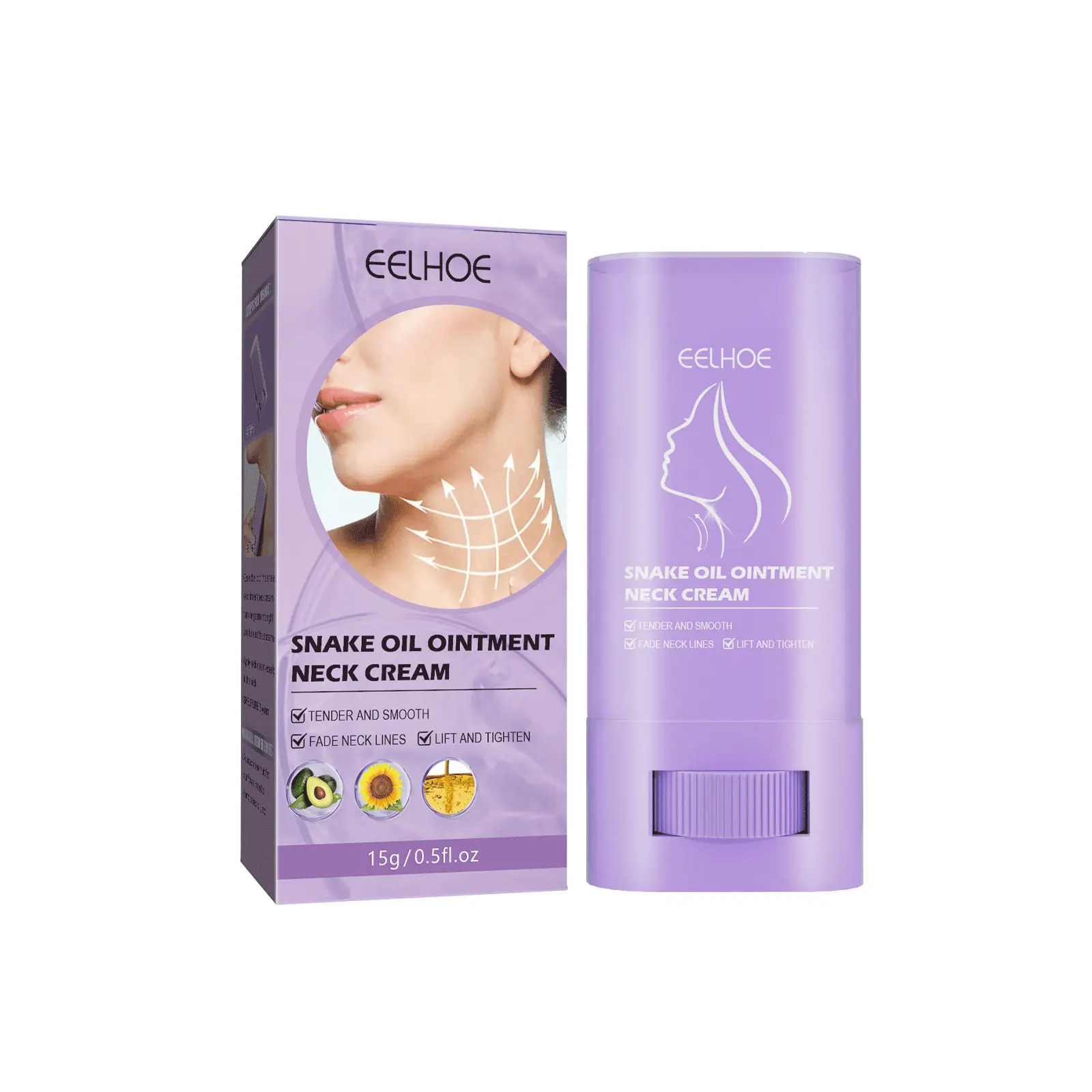 EELHOE Snake Oil Ointment Neck Cream Firming Smoothing Neck Wrinkles Fine Smooth Whitening Moisturizing Lifting Neck Cream