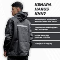 Gambar Jas Hujan Setelan Baju dan Celana KHN Pria dan Wanita Sealing Press Biru Merah Hijau - Hitam, Dewasa dari KHN Store Kab. Sumedang 3 Tokopedia