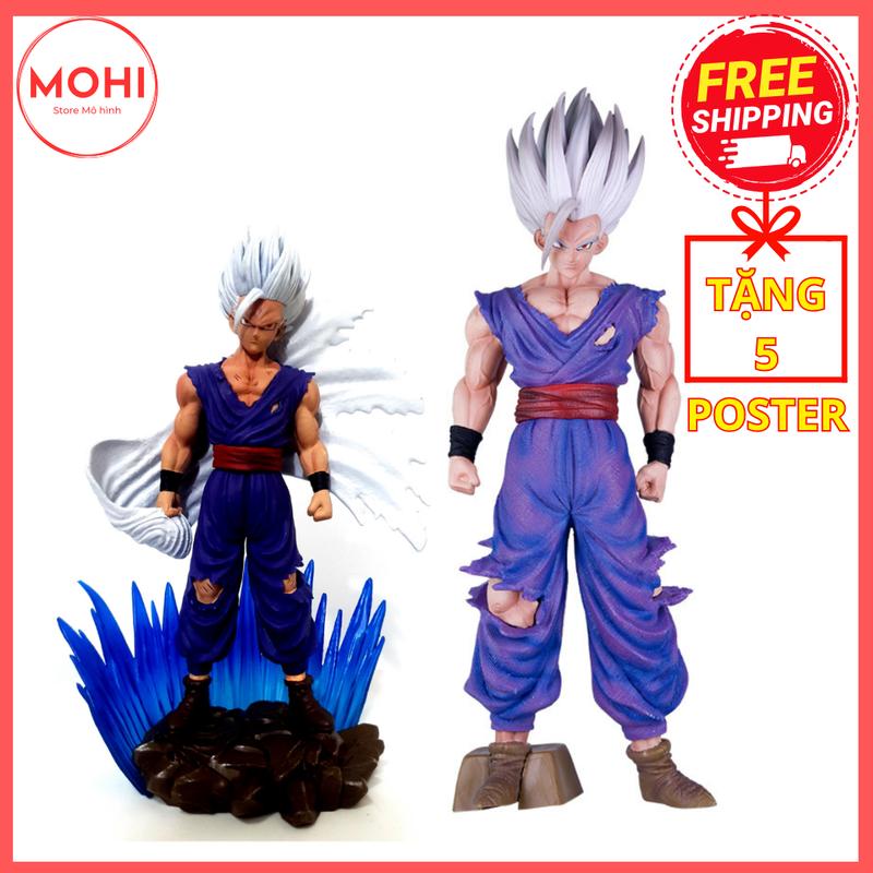 Mô hình Son Gohan Beast siêu saiyan tóc trắng, cao 35 cm, có hộp màu - Dragon Ball ( Tặng 5 Poster ) Đồ Chơi Toy