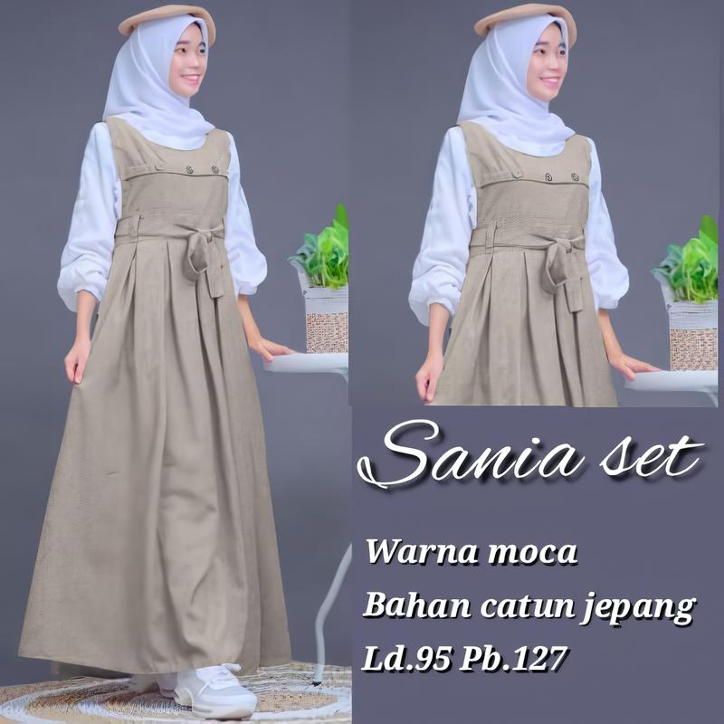 Malibary - Aluna Dress Gamis 2025 Pesta Mewah Wanita Bahan Lembut Remaja Dewasa Remaja Muslim Lebaran Kondangan Syari Maxi Simple 6