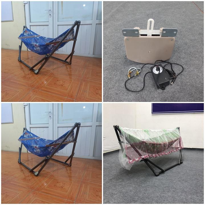combo máy đưa võng mini+bộ võng mini+mùng 5