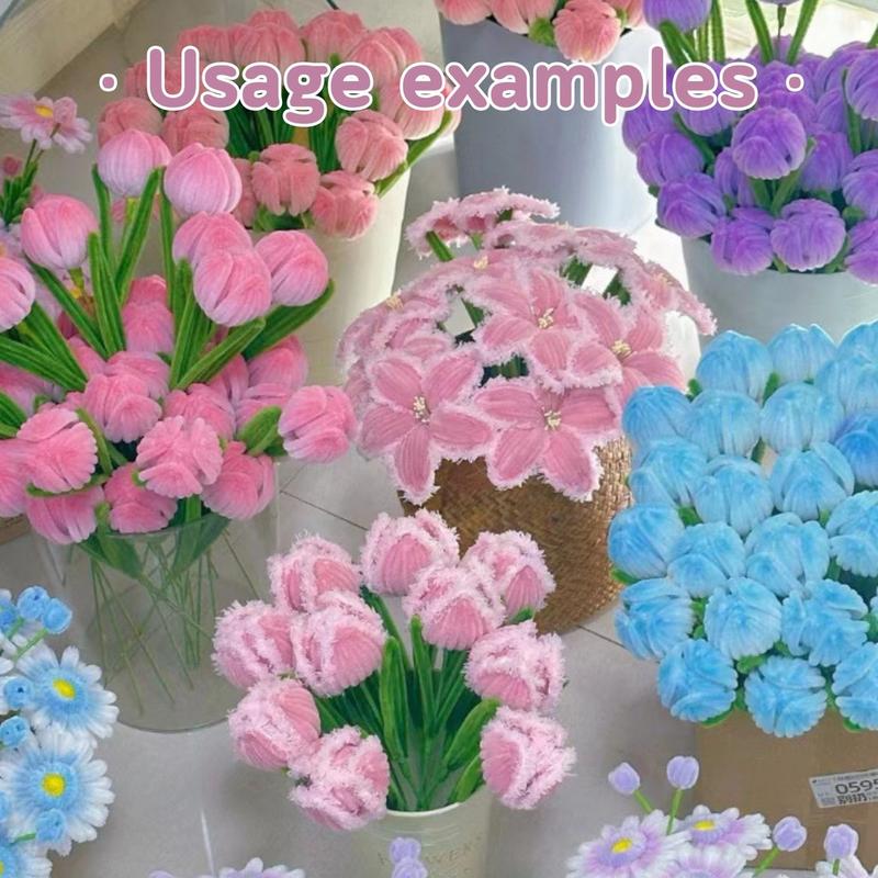 100 pcs Chenille Stems Wire Pipe Cleaners Children Educational Toys Creative Hobby Material Handmade DIY Craft Supplies