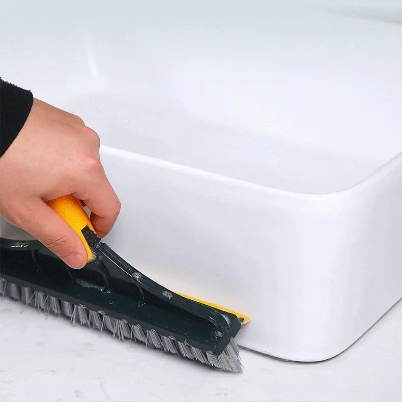 Sikat WC 2 in 1 gagang panjang sapu pembersih lantai Dinding magic broom menyikat kamar mandi 6