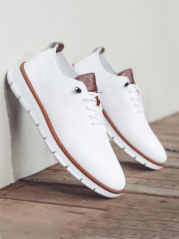 Men's Sporty Lace Up Low Top Sneakers, 1 Pair 2025 New Casual Comfortable Breathable Running Shoes for Men, Fashionable Workout Sneakers for Daily Wear, Athletic Shoes, Jogging Shoes 4