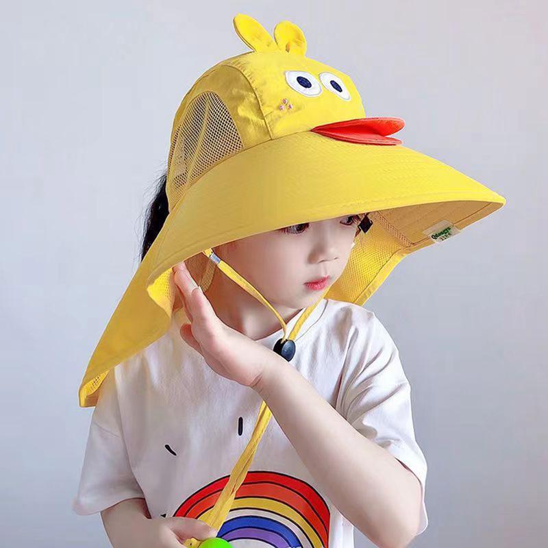 Mũ Bucket Cho Em Bé Mùa Hè, Mũ Chống Nắng Đi Biển, Thoáng Khí, Thiết Kế Hoạt Hình, Mũ Ngư Dân Cho Trẻ Em, Che Tai Cổ Ngoài Trời, Chống Tia UV, Thích Hợp Cho Trẻ Em, Mũ Đi Biển 4