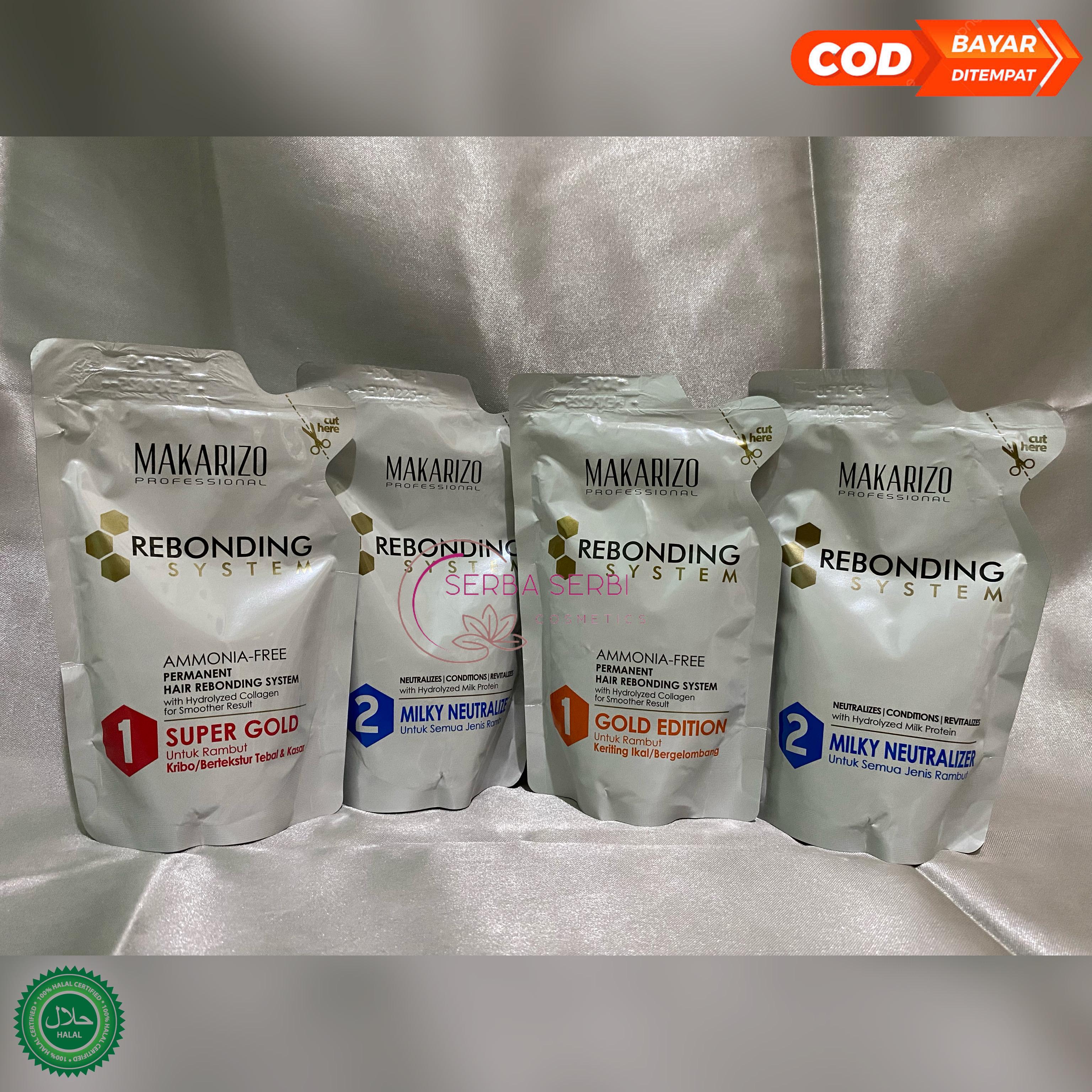 Makarizo Rebonding System 125ml Super Gold / Gold Edition / Anti Resistant -serbaserbicosmetics