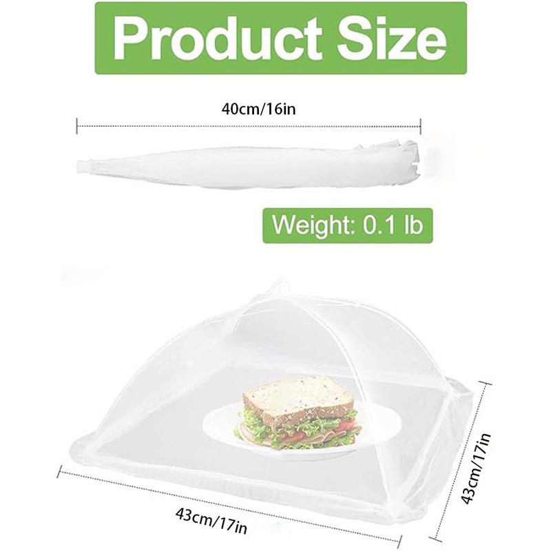 Food Cover, 6 Counts Reusable Foldable Mesh Food Tent, Collapsible Food Cover for Indoor & Outdoor Party Picnic BBQ, Summer Essentials 1