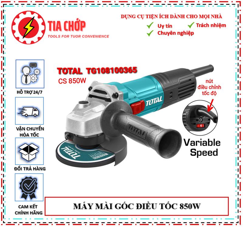  Máy mài góc cầm tay Total  TG109100565 có điều chỉnh tốc độ 850W 