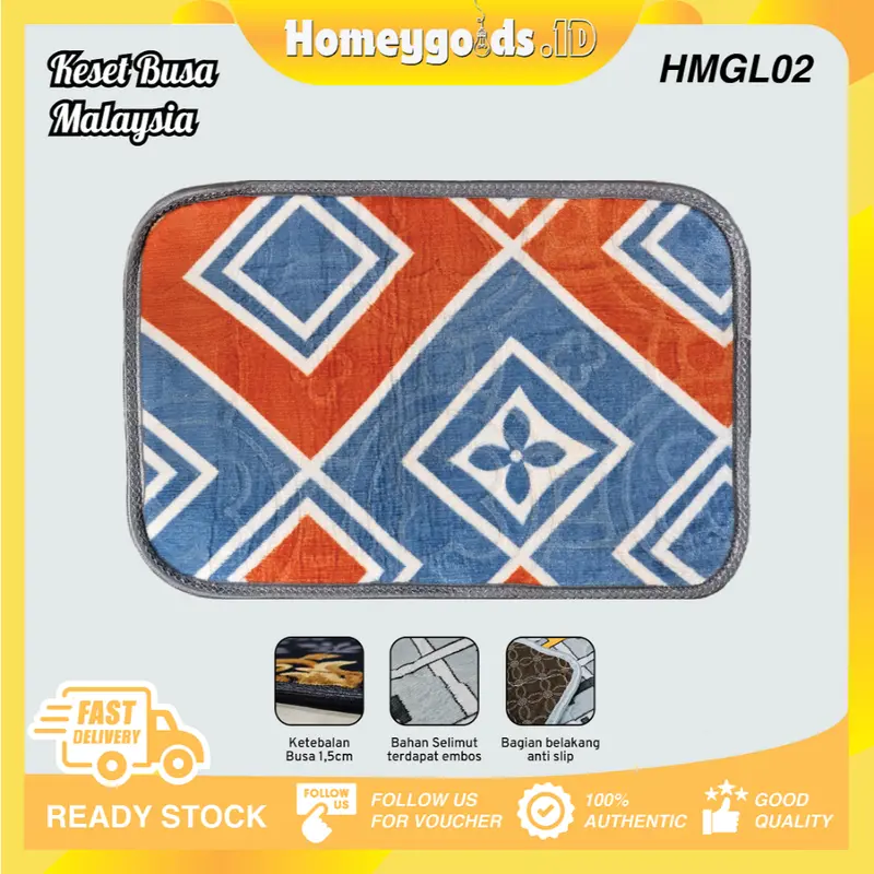 [HG] Karpet keset Busa Malaysia Emboss Obras Anti Slip 60 x 40 0