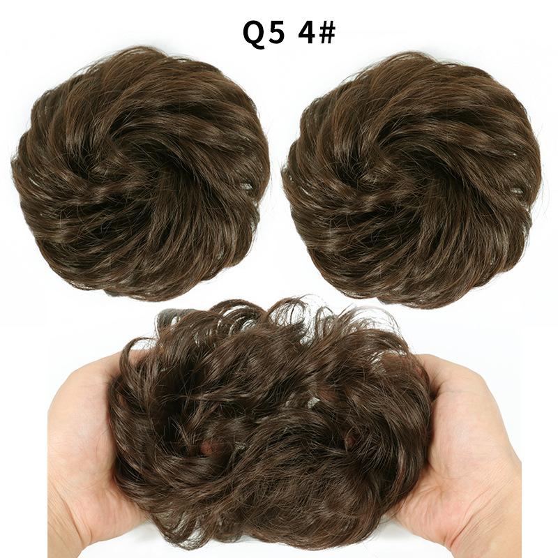 [Hot Sale] Curly Hair Bun Chemical Fiber Wig Hair Bag Female European and American Fluffy Natural Bun Updo Hair Bag Hair Ring Bud 9