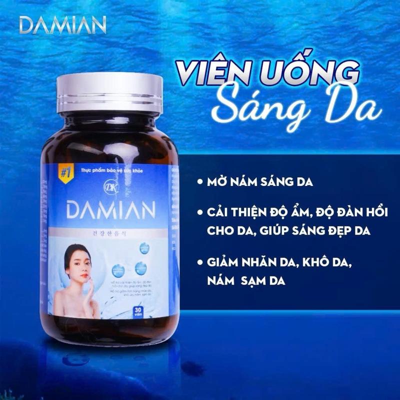 Viên Uống Trắng Da Damian Hộp 30 Viên Hỗ Trợ Dưỡng Da 0