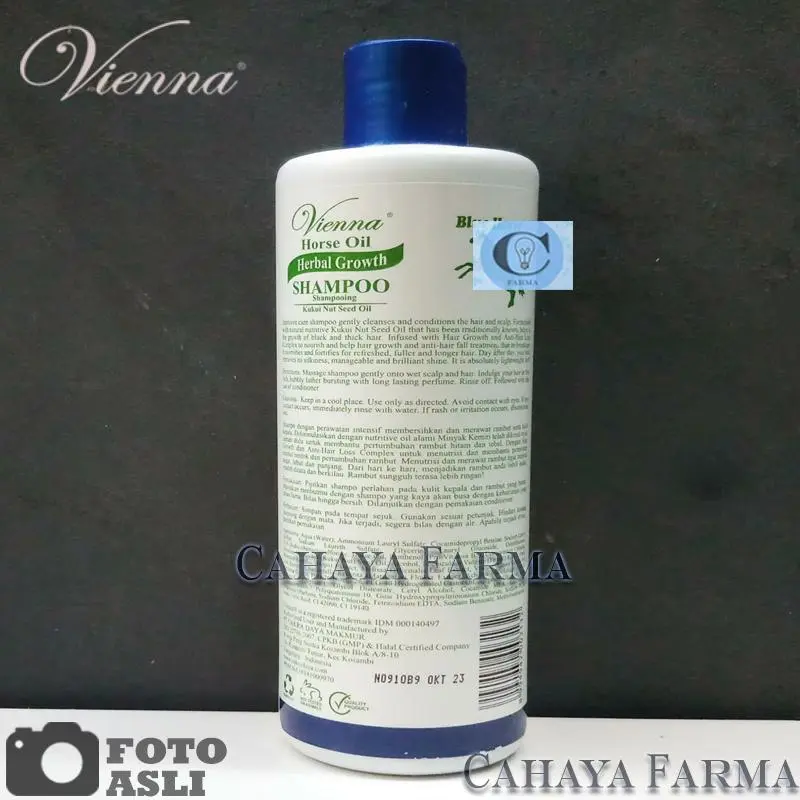 Vienna Blue Horse Shampoo Herbal Growth Shampo  / Sampo Pemanjang conditioner salon 350 ml Original BPOM Penumbuh Untuk Rambut Rontok dan Kering Kondisioner Pertumbuhan kembali 3