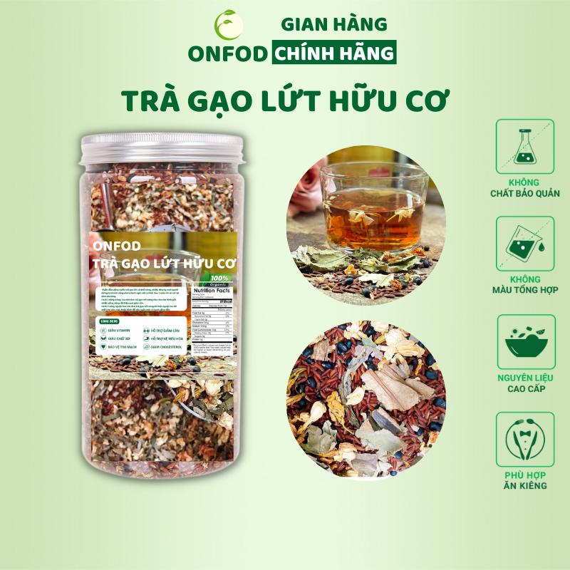 Trà gạo lứt đậu đen xanh lòng hoa nhài lá sen ONFOD 600g Tea Chè