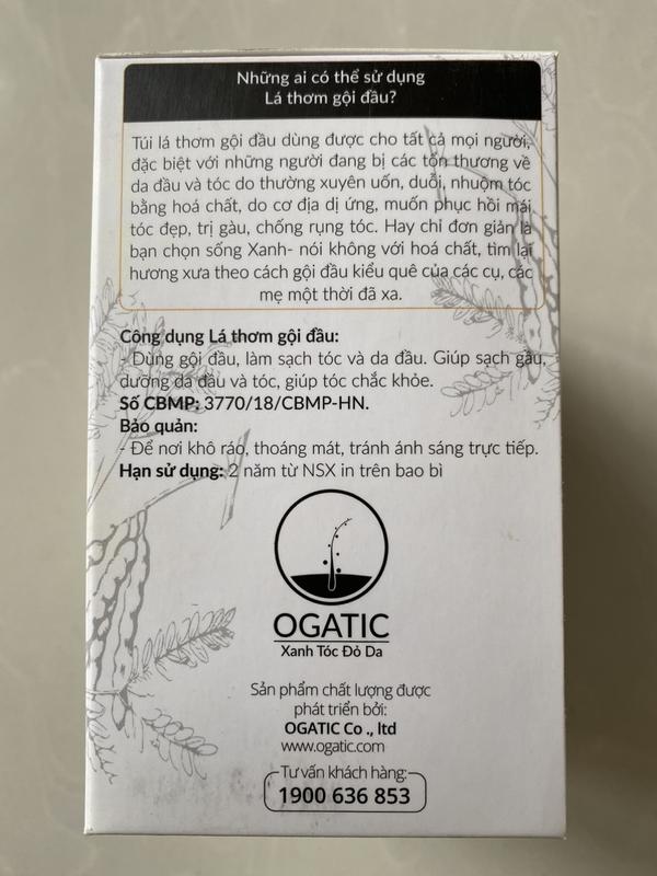 1 GÓI LÁ THƠM GỘI ĐẦU OGATIC. 5