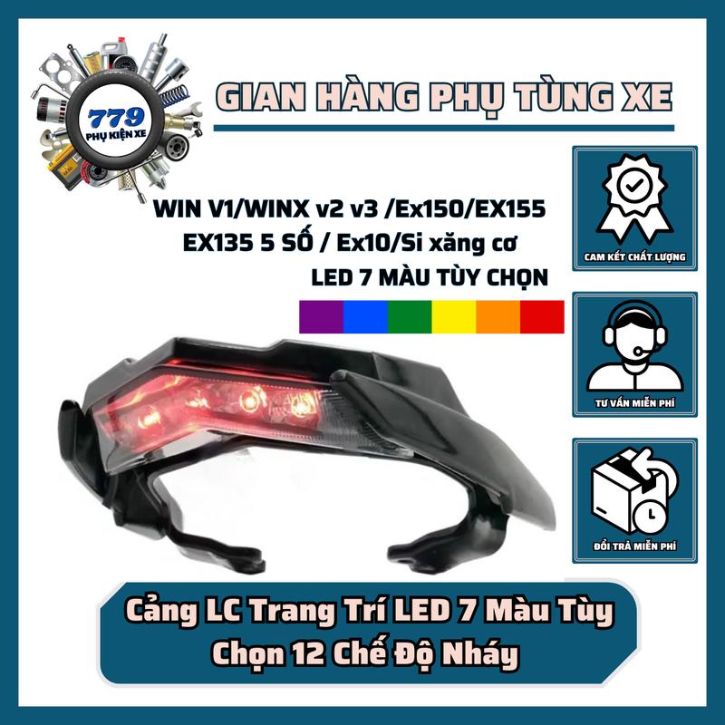  Cảng LC Trang Trí LED 7 Màu Tùy Chọn 12 Chế Độ Nháy 
