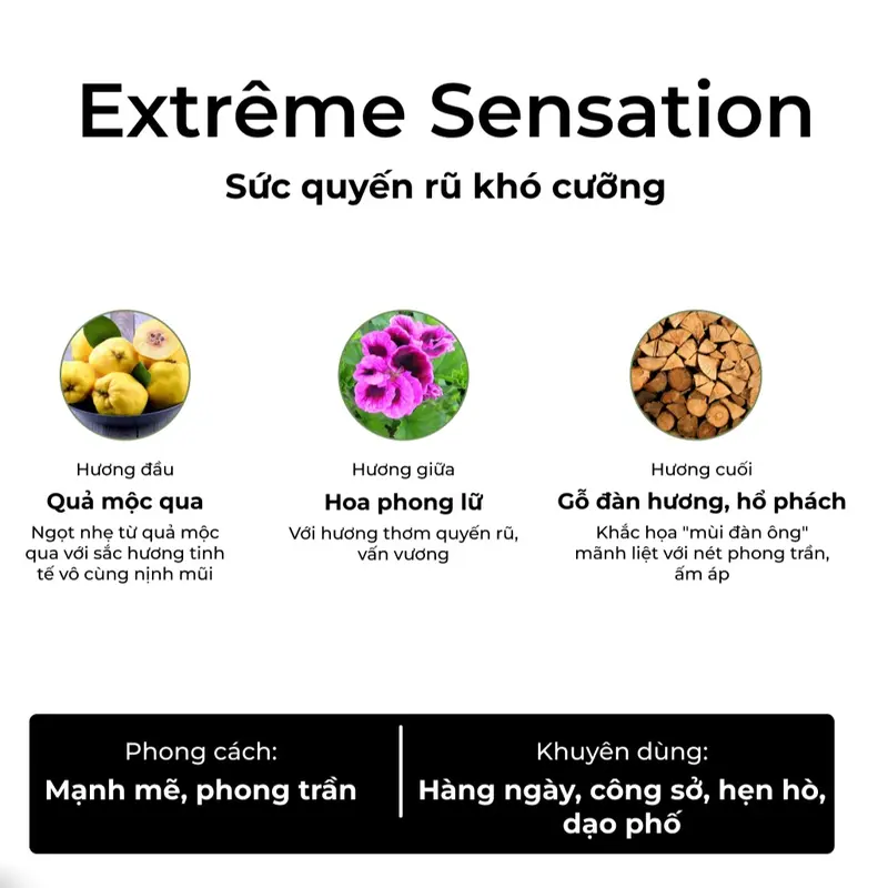 Nước hoa nam Adopt' Extreme Sensation - Hương thơm nam tính cuốn hút - Nước hoa Pháp chính hãng 30ml Perfume Cosmetic 1