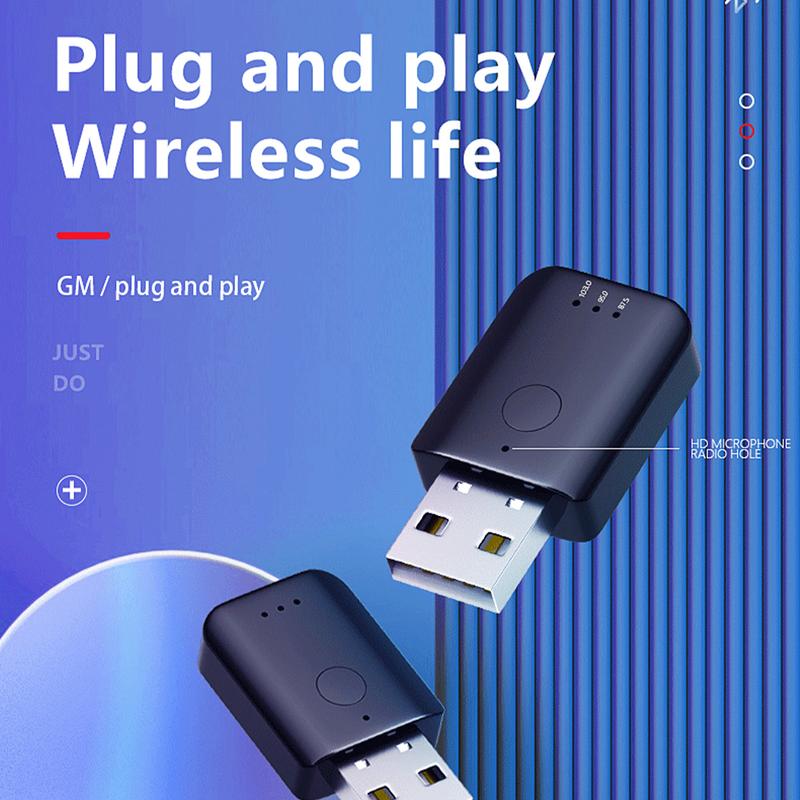 Universal Bluetooth-compatible USB Transmitter Receiver Lossless Pocket Handsfree Call Audio Stereo Sound Music Adapter 3