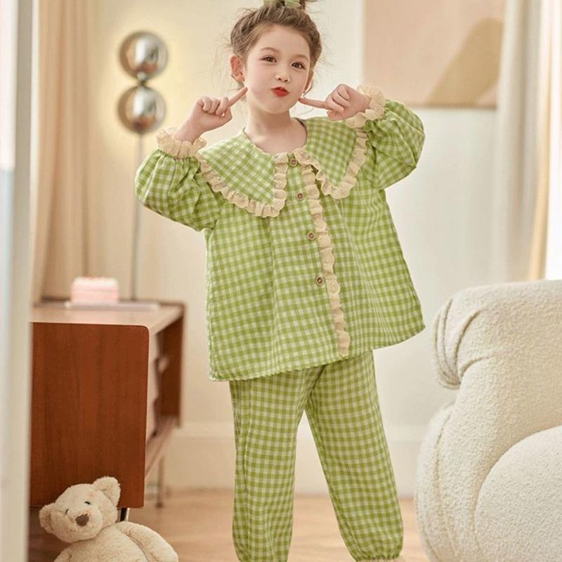 Bộ Đồ Ngủ Trẻ Em, Bé Gái, Bộ Sưu Tập Xuân Thu, Quần Dài Tay, Phù Hợp Với Trẻ Em Trung Bình Và Lớn, Phong Cách Công Chúa, Bộ Đồ Mặc Nhà Phổ Biến, Phát Hành Năm 2025 6