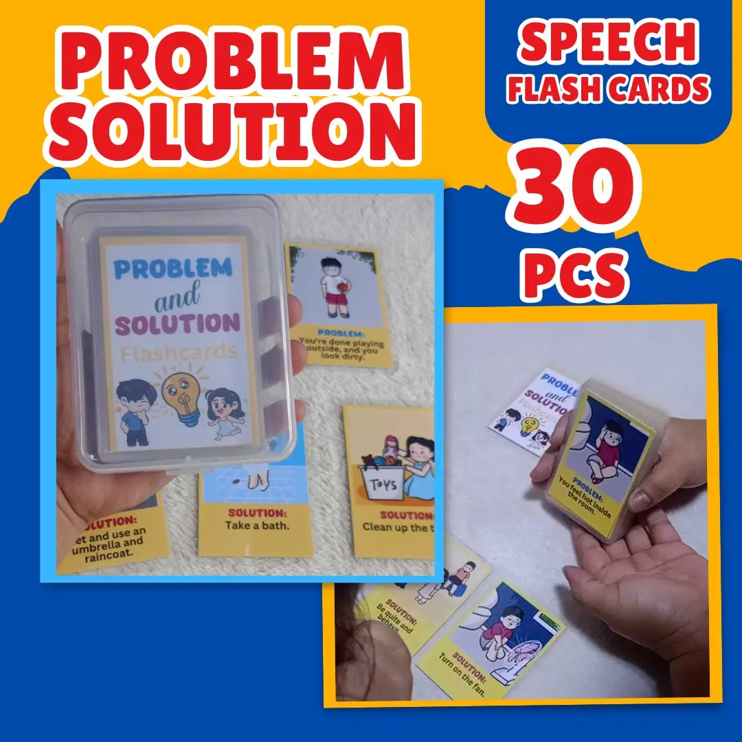 Editable Problem Flash Cards Problem Solution Flashcards Speech Therapy Cards thinkingtots.shop ...
