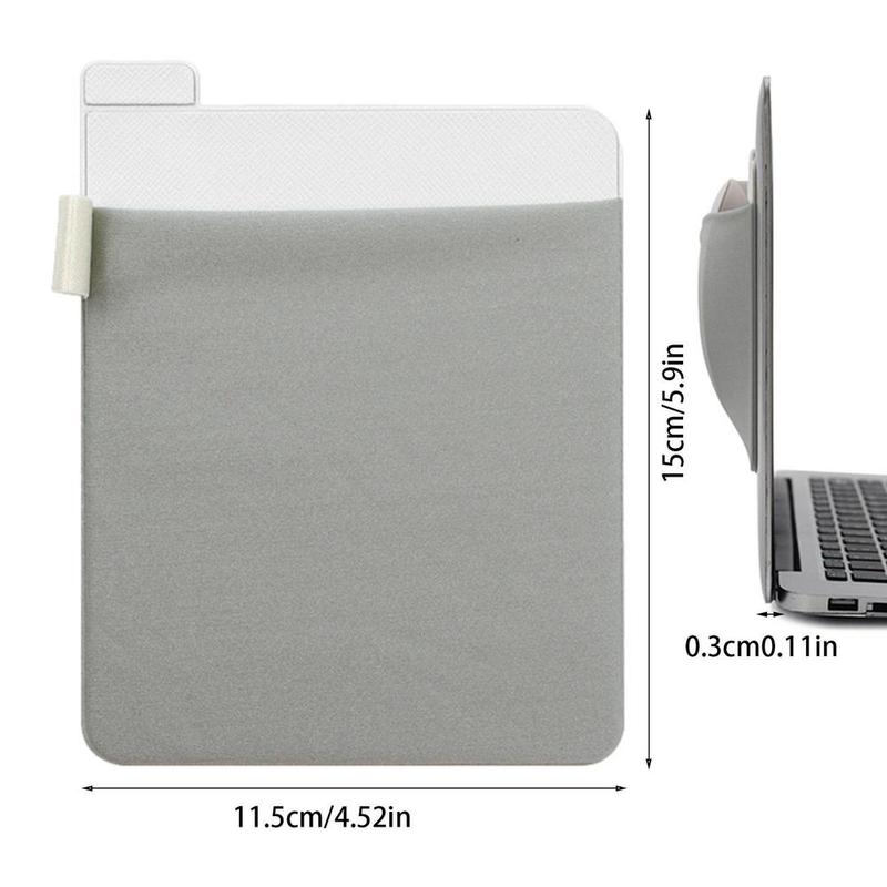 Pocket Pouch For Laptop Adhesive Laptop Back Storage Bag Portable Reusable Storage Pocket For External Hard 6