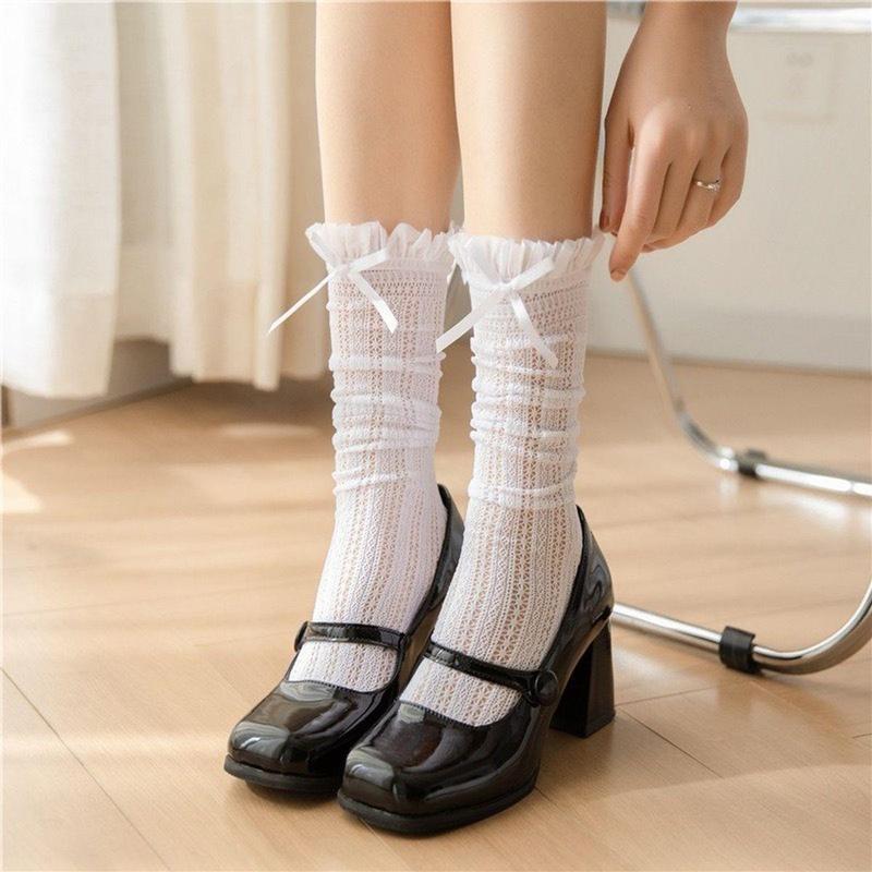 Vớ Nữ Nơ Bèo Nhún Dễ Thương [V34] Phong Cách Nhật Bản Cosplay - Phụ Kiện La Perbra 1