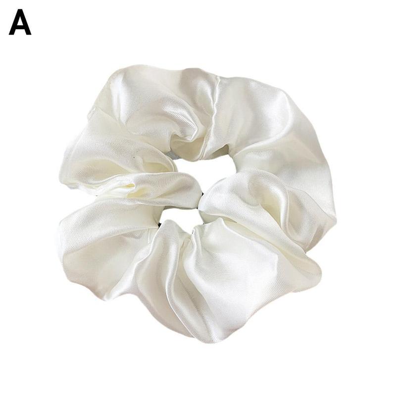 Product Introduction of Lotus Root Pink Dingbu Large Intestine Ring Hair Ring Color Solid Headwear Cloth Set Headstring O0J2 21