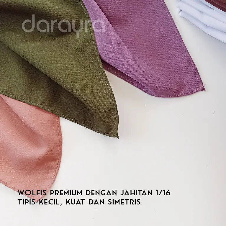 Jilbab Jumbo Segi Empat Wolfis 150 x150 CM Jahit Tepi 6